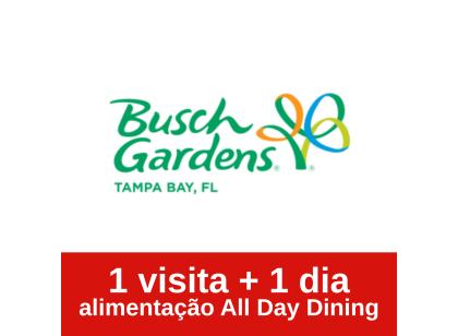 Busch Gardens Tampa Single Day + All day Dining